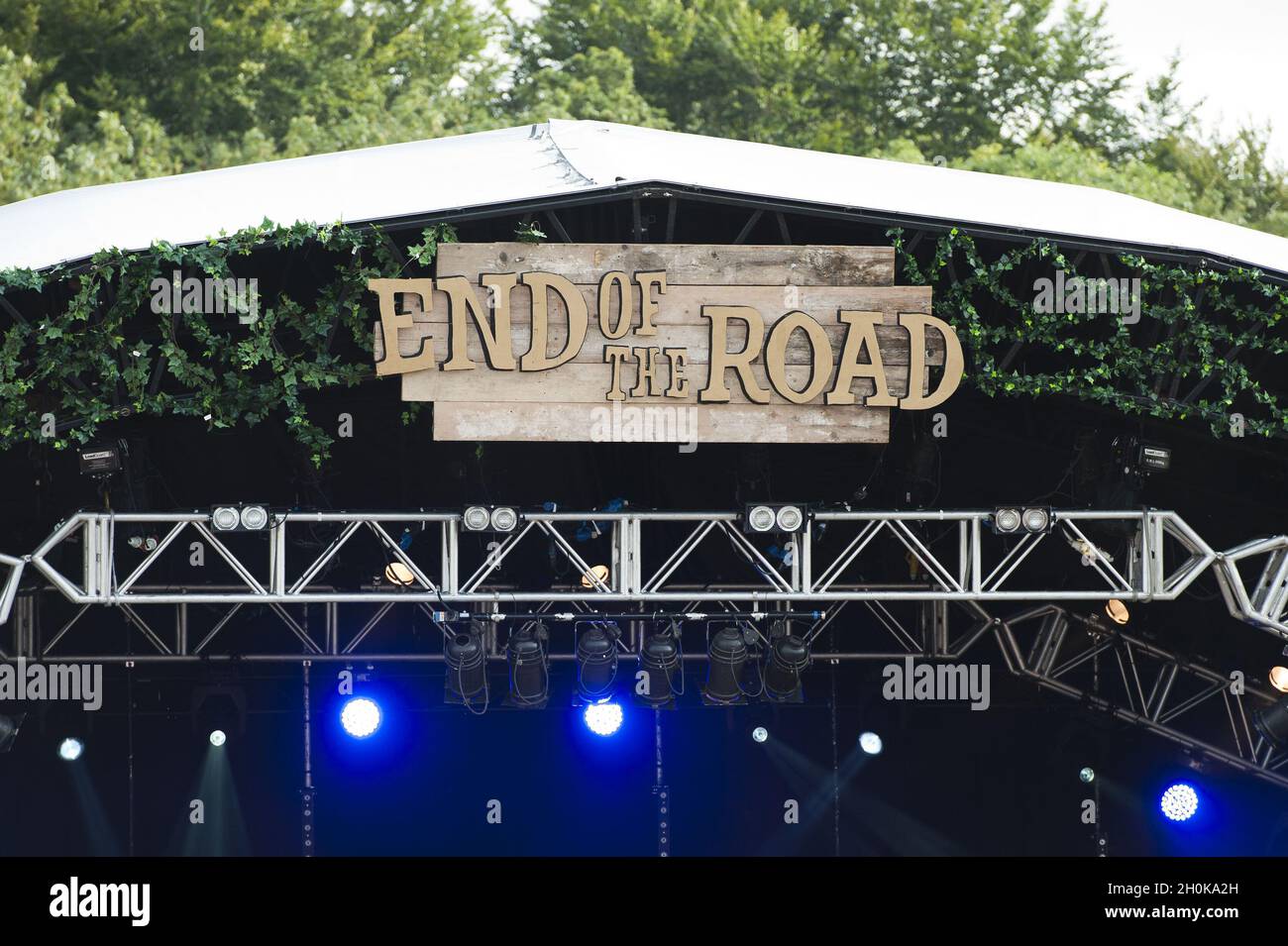General View of the Woods Stage at 'End Of The Road' Festival - Larmer Tree Gardens, Dorset Stock Photo