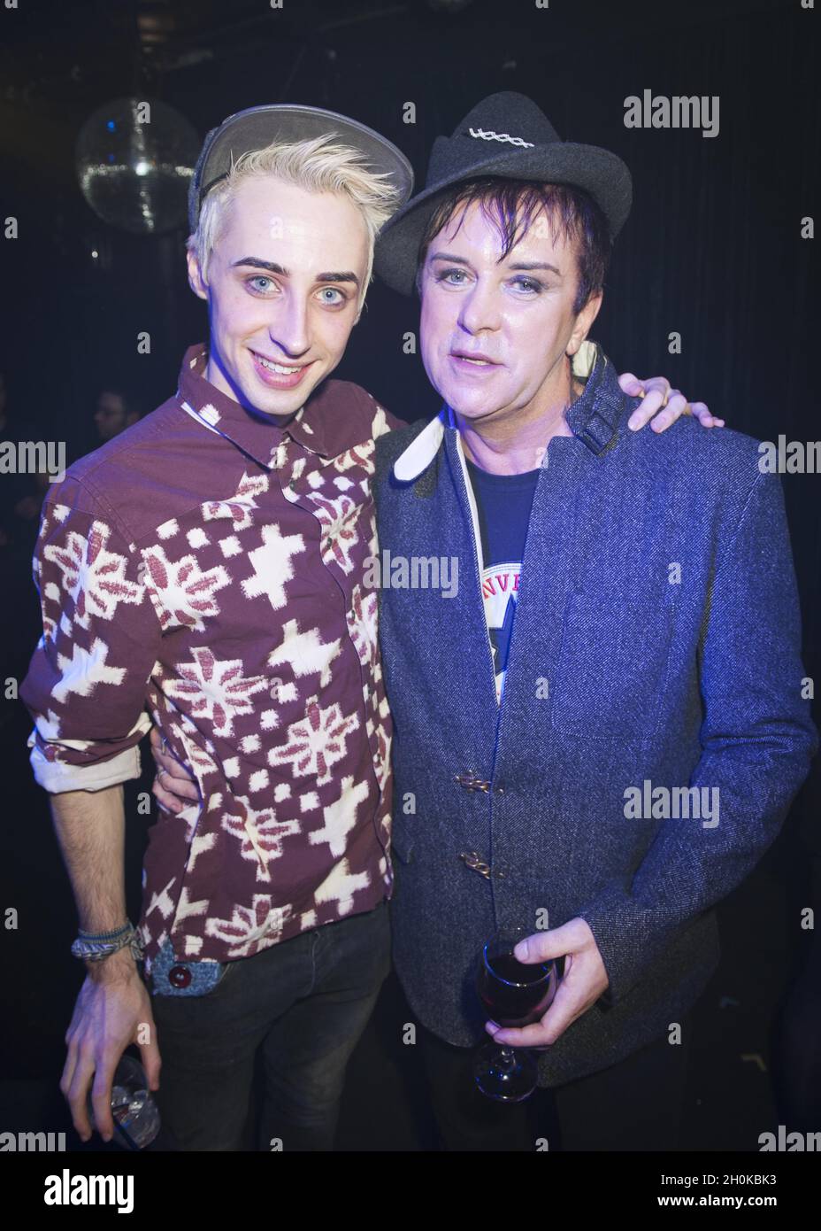 Steve Strange and Paul Treacy (Boy George) attend the Taboo cast change at Brixton House, London Stock Photo