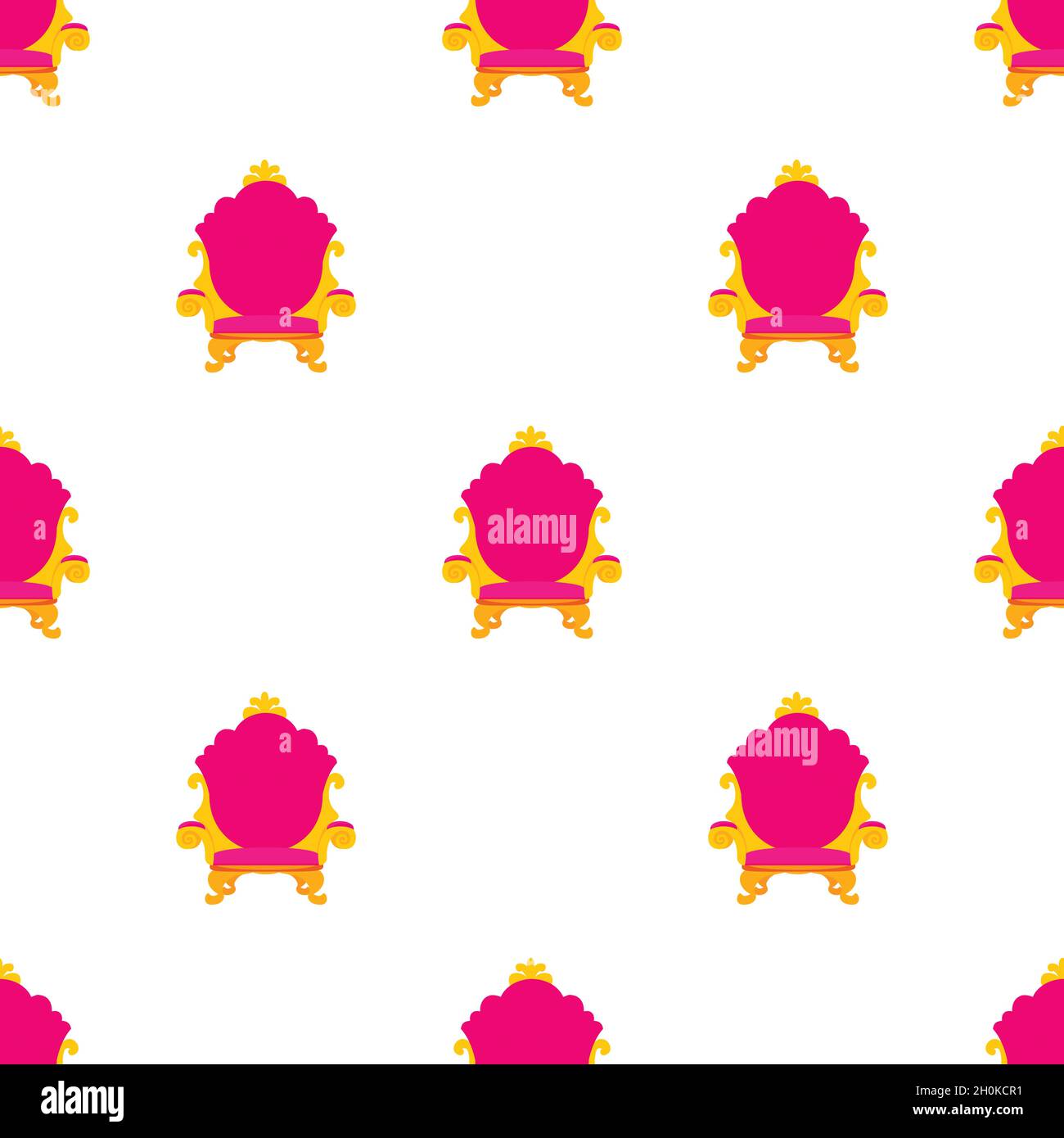 Pink royal princess throne pattern seamless background texture repeat