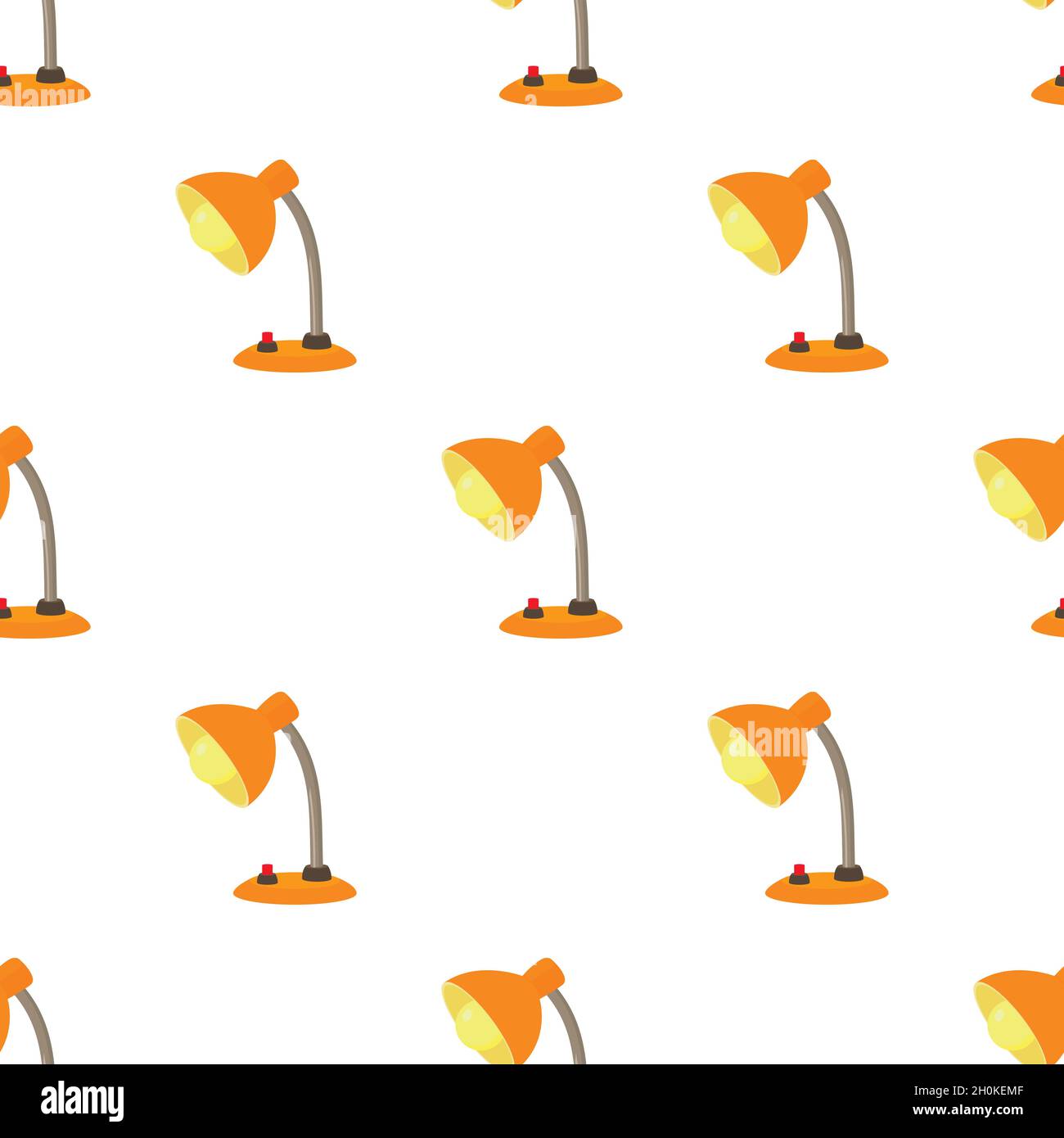Orange desk lamp pattern seamless background texture repeat wallpaper geometric vector Stock Vector