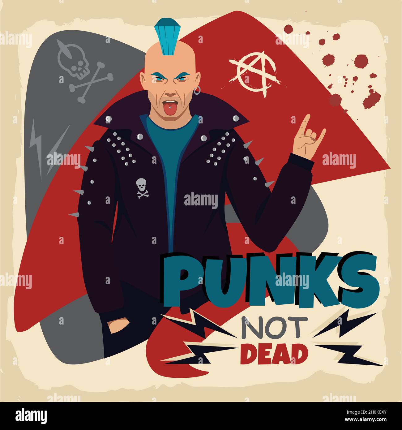 Download Punk Rocker Geezer Royalty-Free Stock Illustration Image