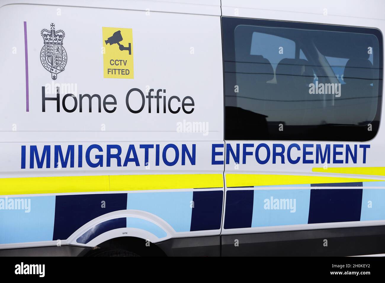 England, Kent, Dungeness, Home Office Immigration Enforcement van. Stock Photo