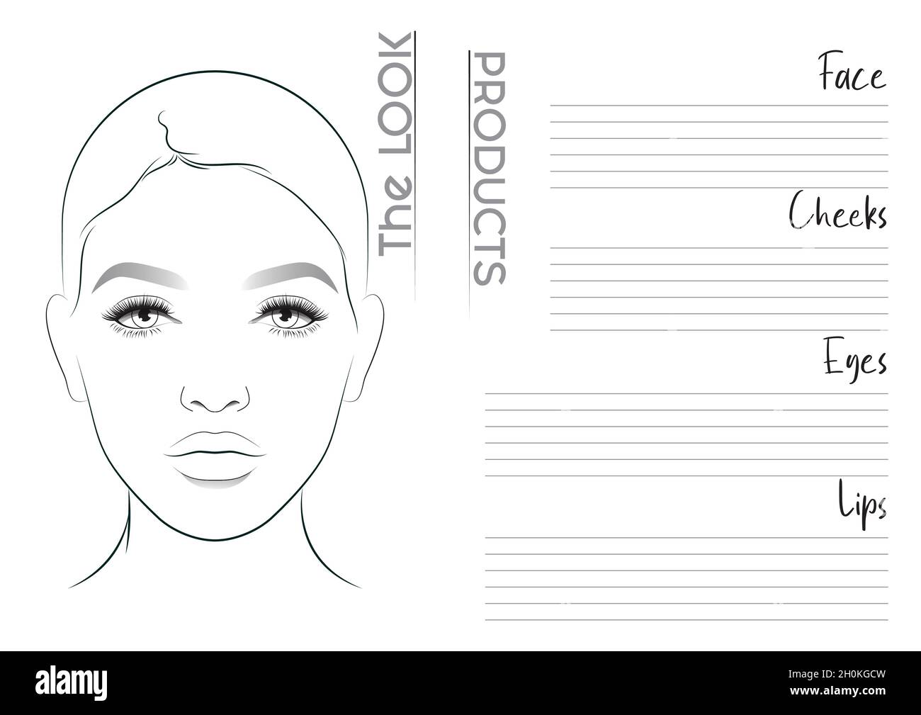 blank eye makeup template