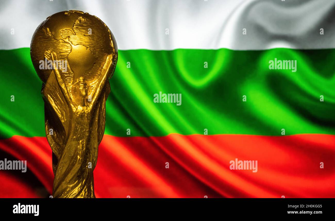 October 6 21 Sofia Bulgaria Fifa World Cup On The Background Of The Flag Of Bulgaria Stock Photo Alamy