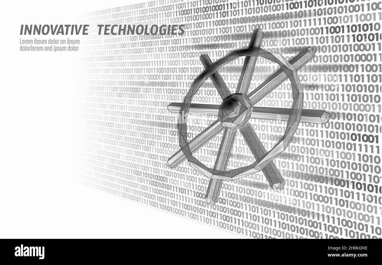 Wheel helm computer developer app concept. Business digital open source ...