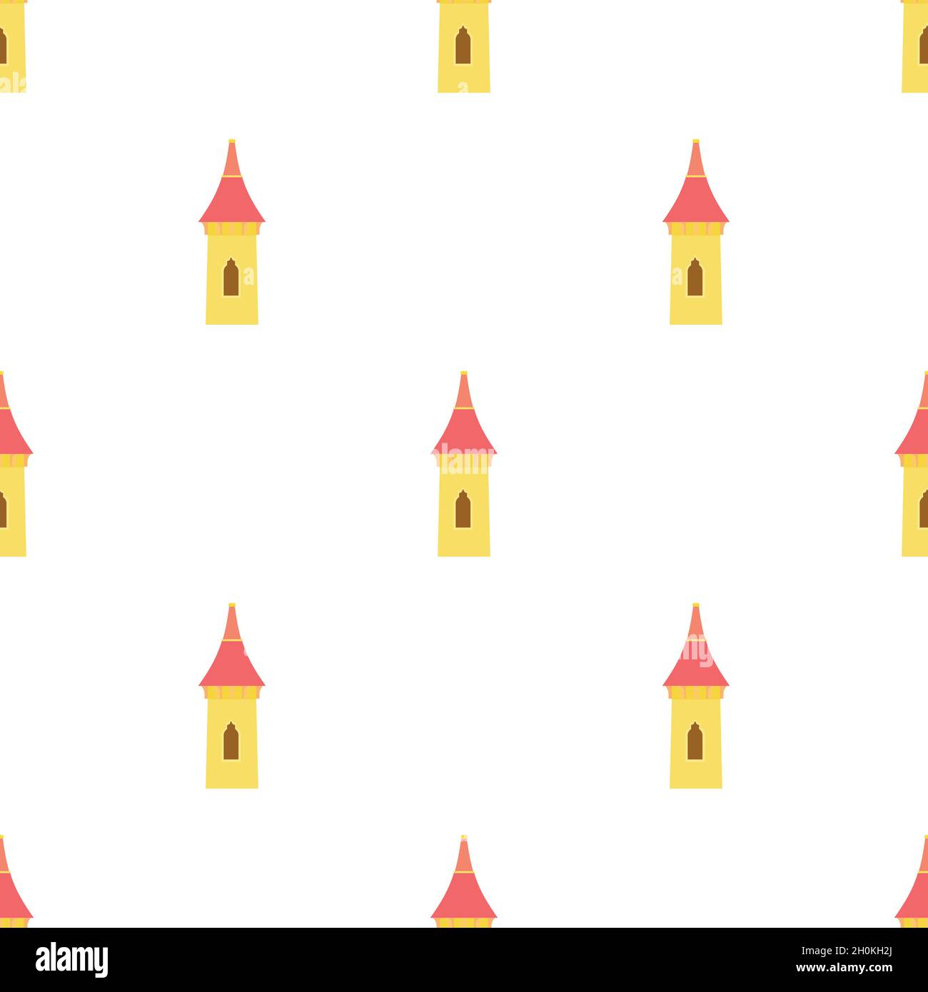 Castle tower pattern seamless background texture repeat wallpaper ...