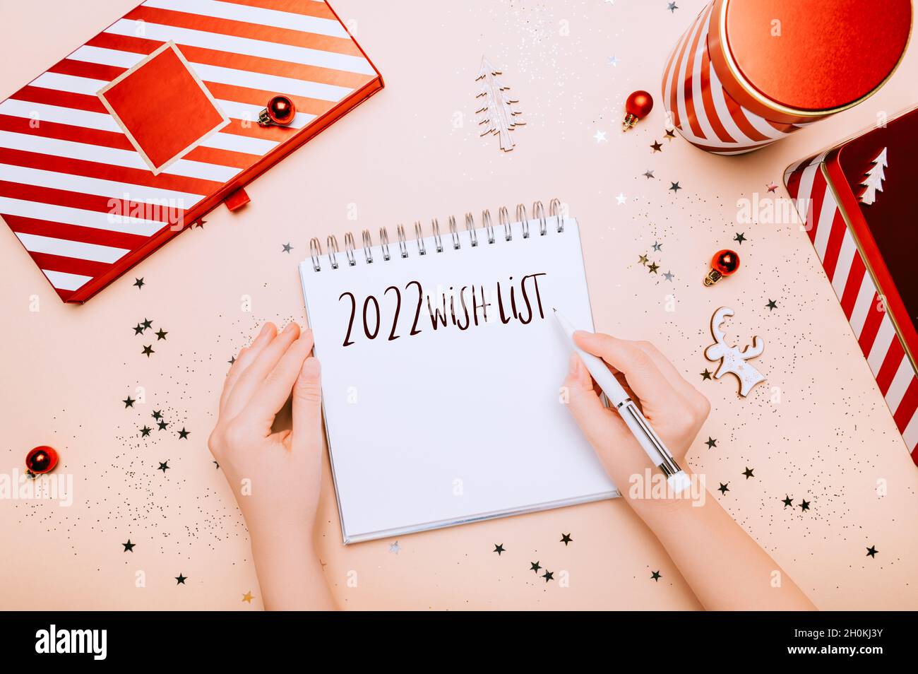 Wish List 2022 For Happy New Year Stock Photo - Alamy