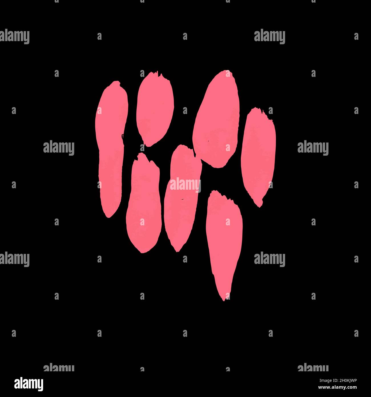 Pink brush stroke isolated on white vector Stock Vector