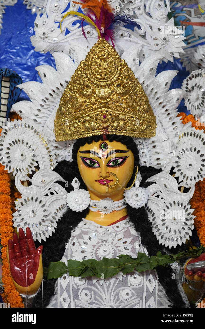 Durga or Gauri in peaeful mood. This Durga puja is about 300 years ...
