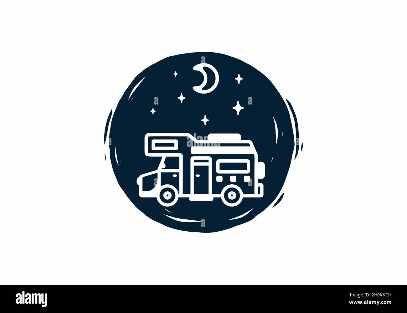 Line art illustration of campervan design Stock Vector Image & Art - Alamy