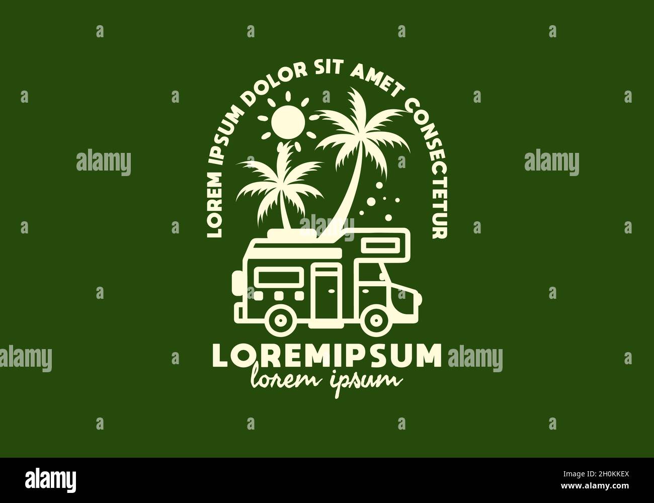 Line art illustration of campervan design Stock Vector Image & Art - Alamy