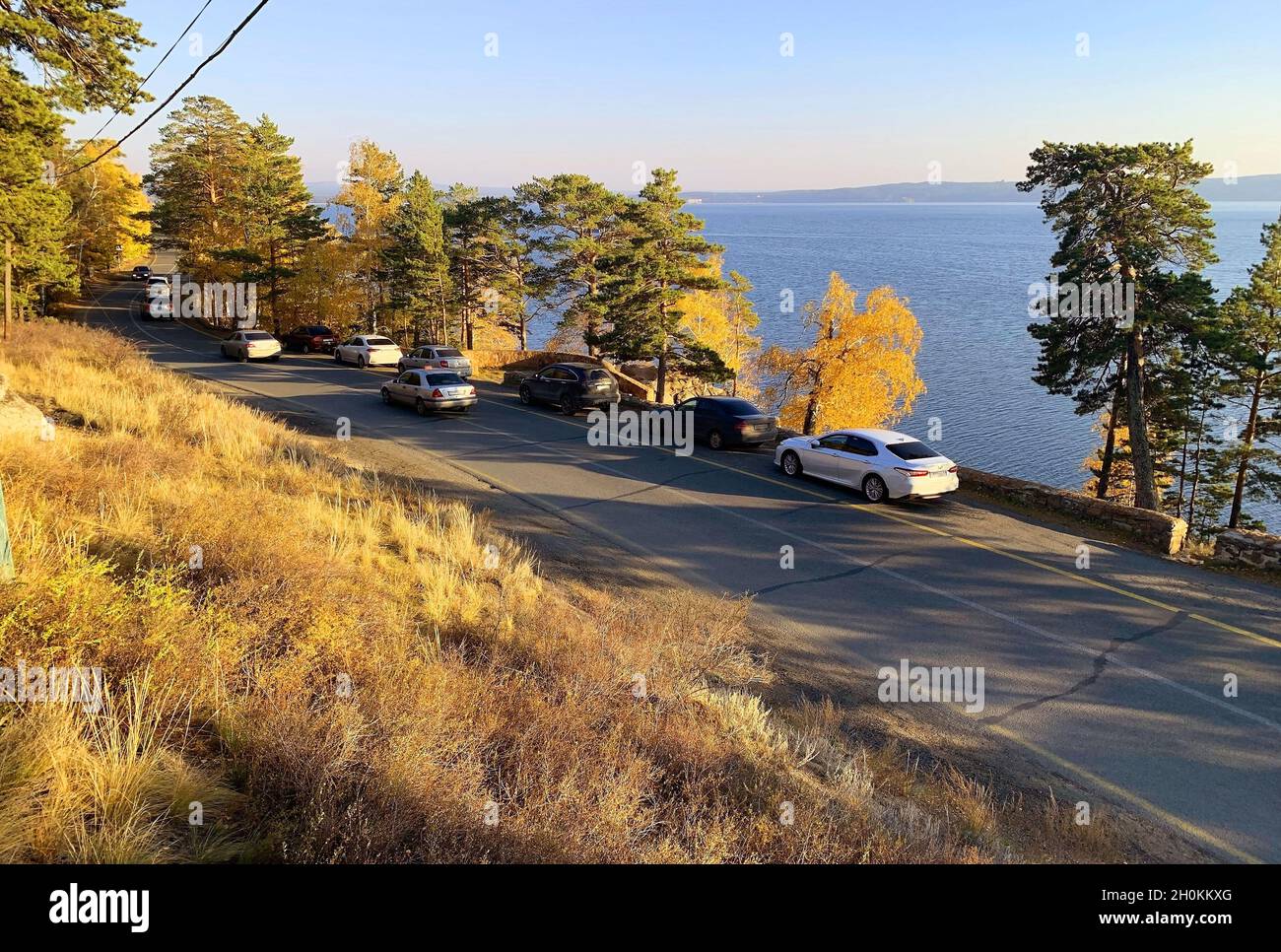 Burabay - Kazakhstan: October 09, 2021: National Park of Burabay