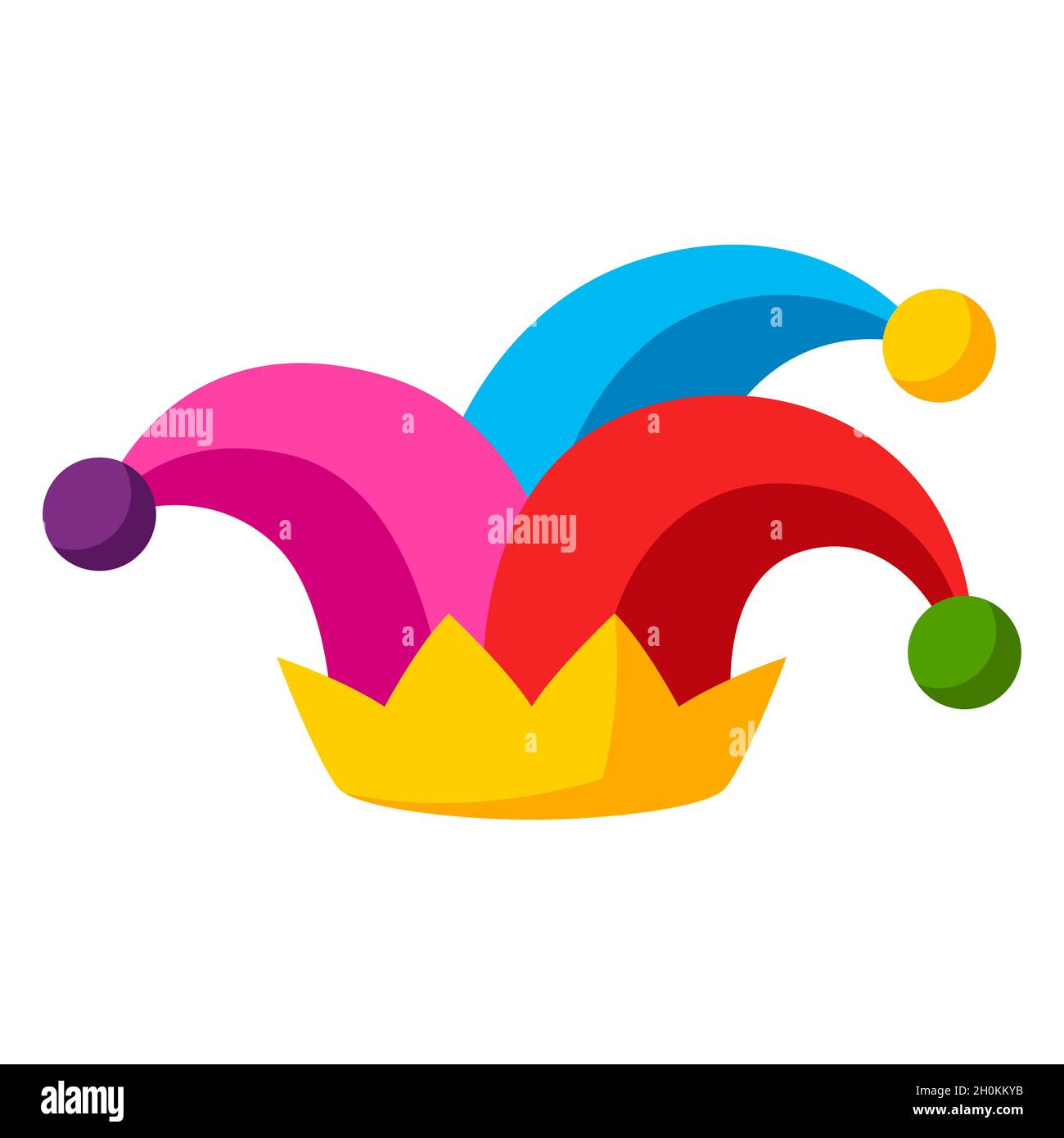 Illustration of clown hat in cartoon style. Cute funny object Stock Vector  Image & Art - Alamy