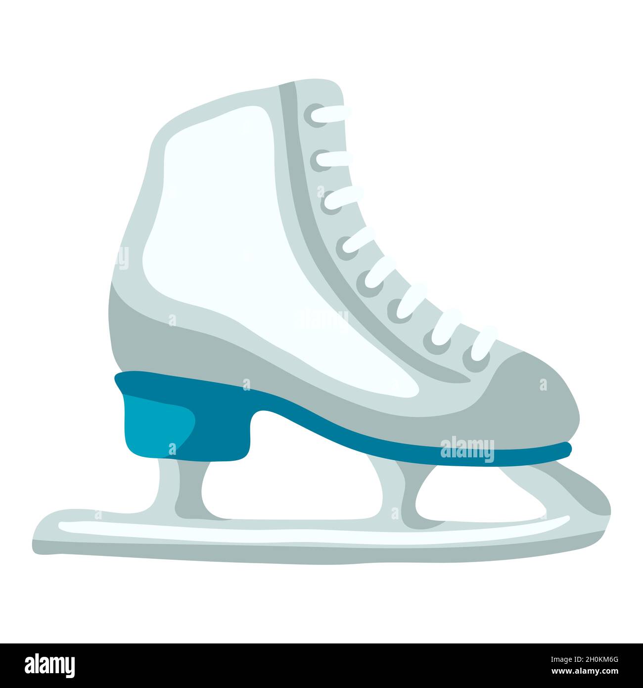 Winter illustration of skates. Symbol in hand drawn style. Stock Vector