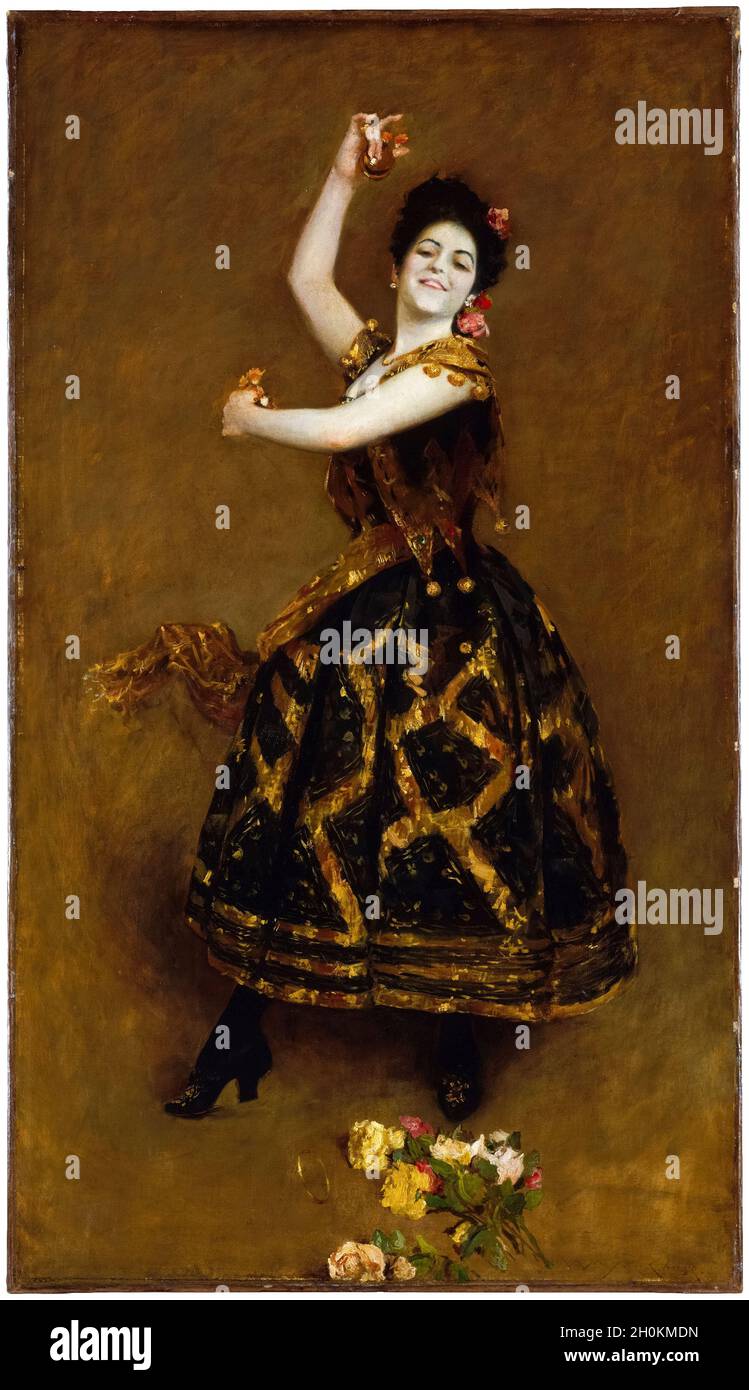 Carmencita, portrait painting by William Merritt Chase, 1890 Stock Photo