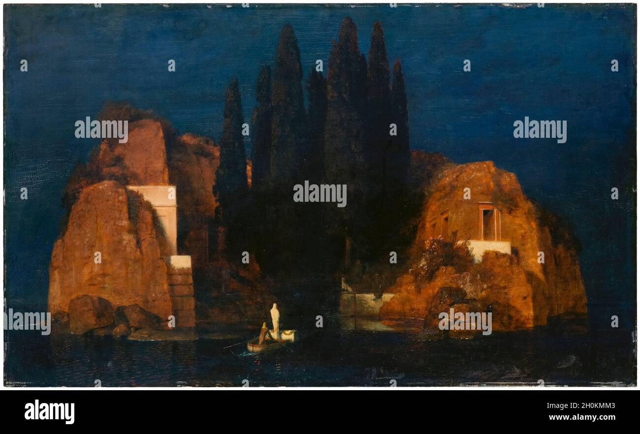 Arnold Böcklin, painting, Island of the Dead, 1880 Stock Photo