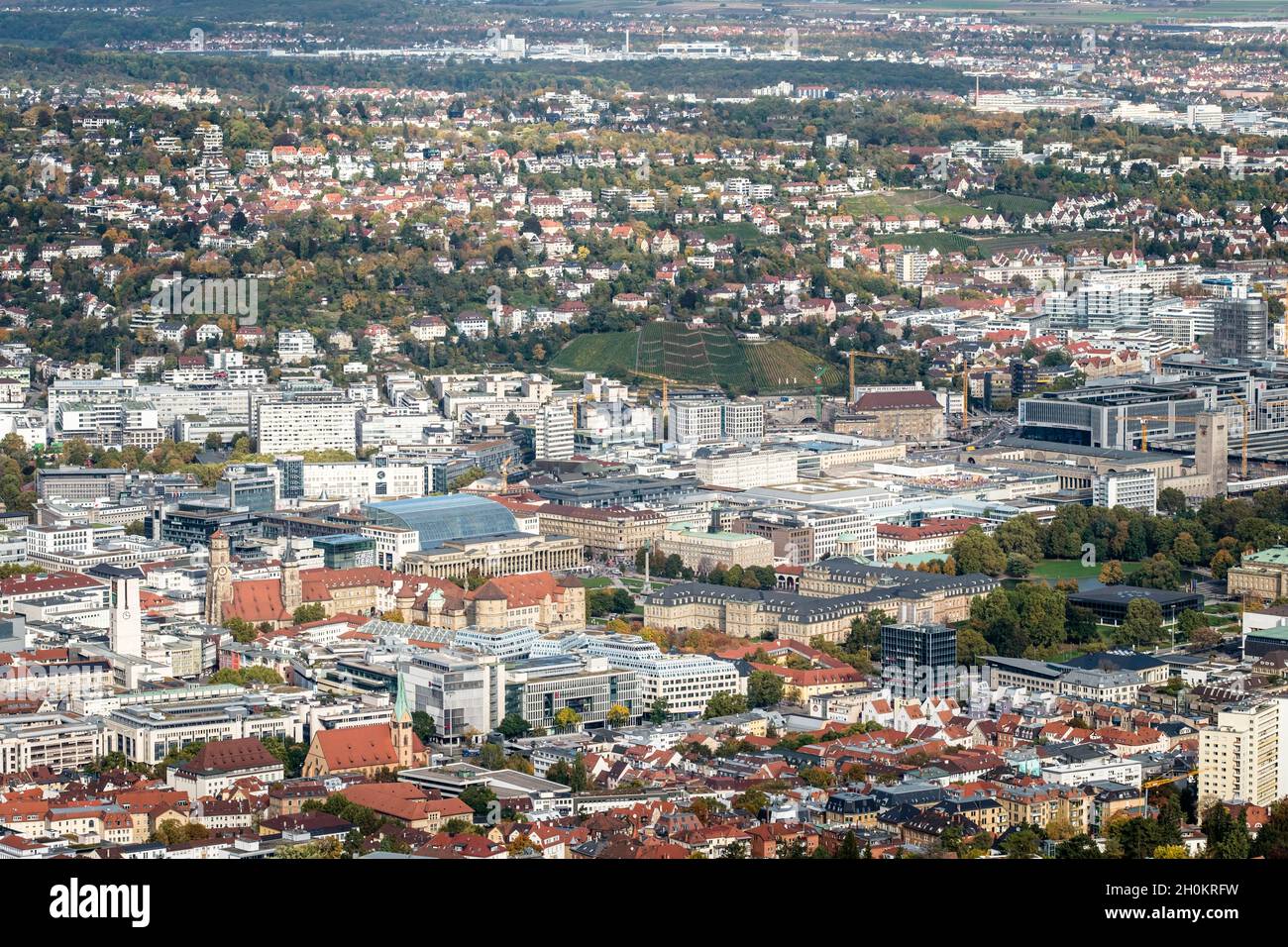 Aerial view city stuttgart in hi-res stock photography and images - Alamy