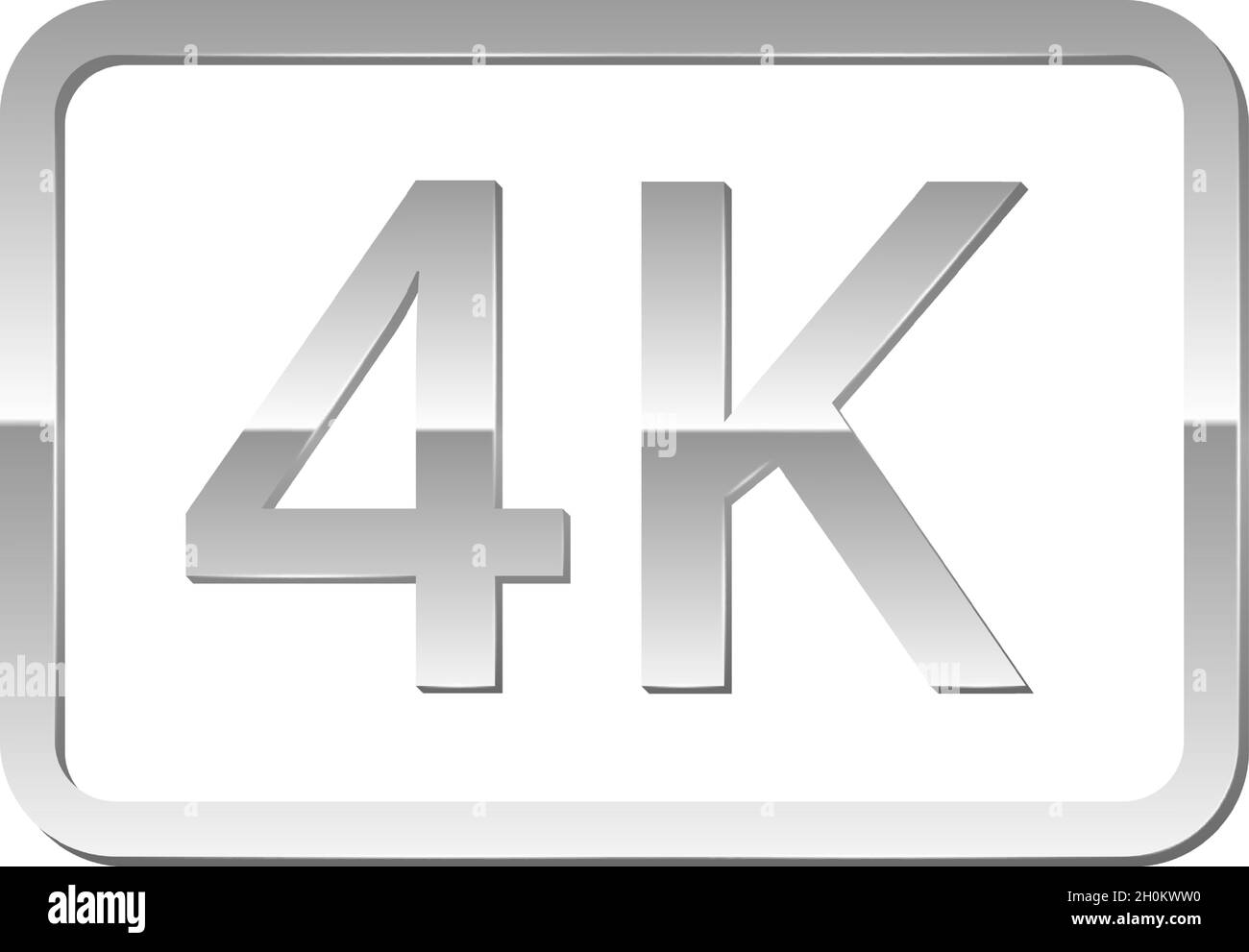 Silver metall Ultra HD 4K symbol label Stock Vector Image & Art Alamy