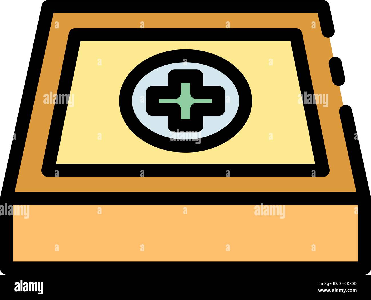 First aid kit icon. Outline first aid kit vector icon color flat ...