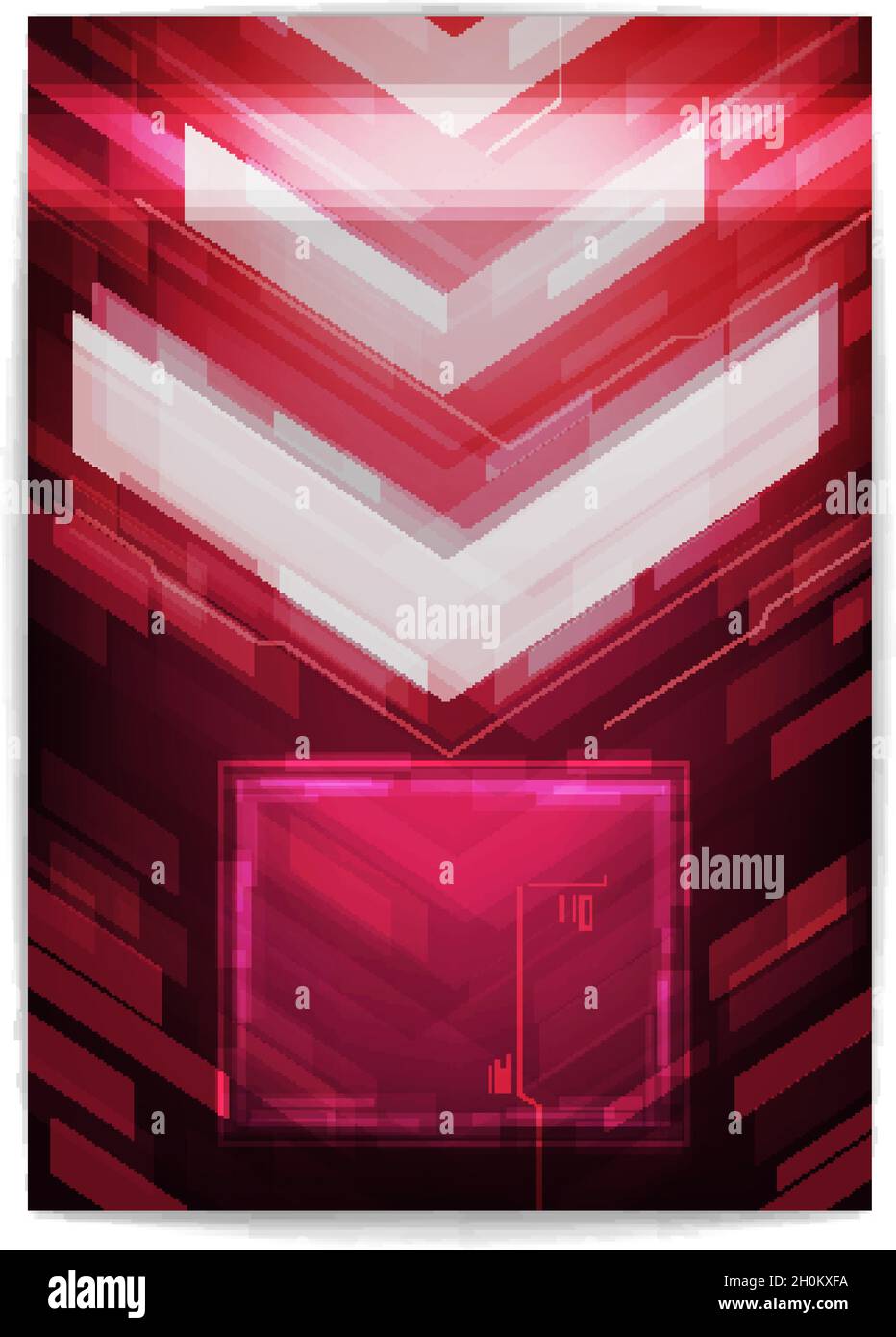 Vector template poster with technical abstract background Stock Vector ...