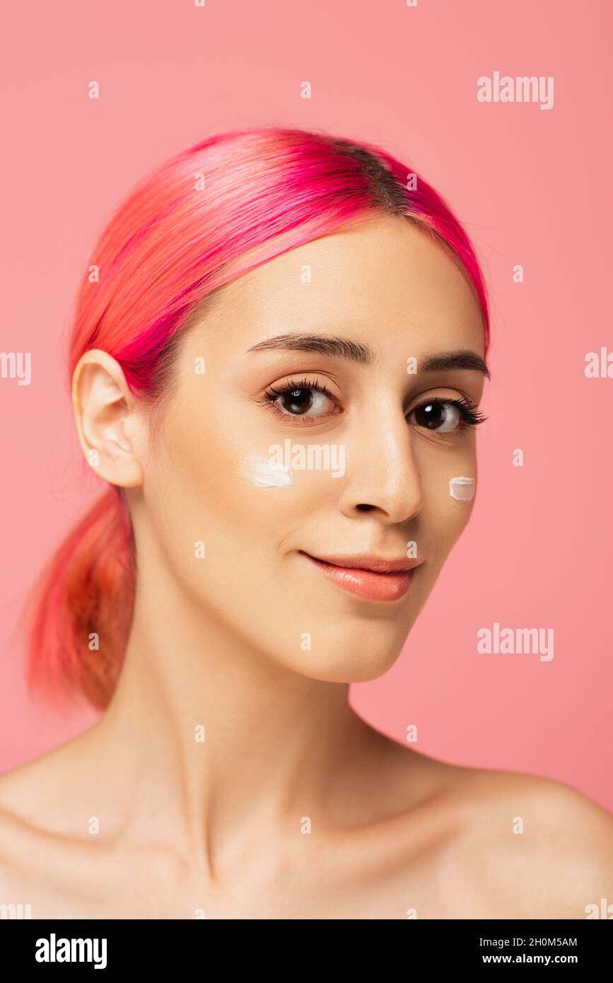 Pink cheeks and blue lip hi-res stock photography and images - Alamy