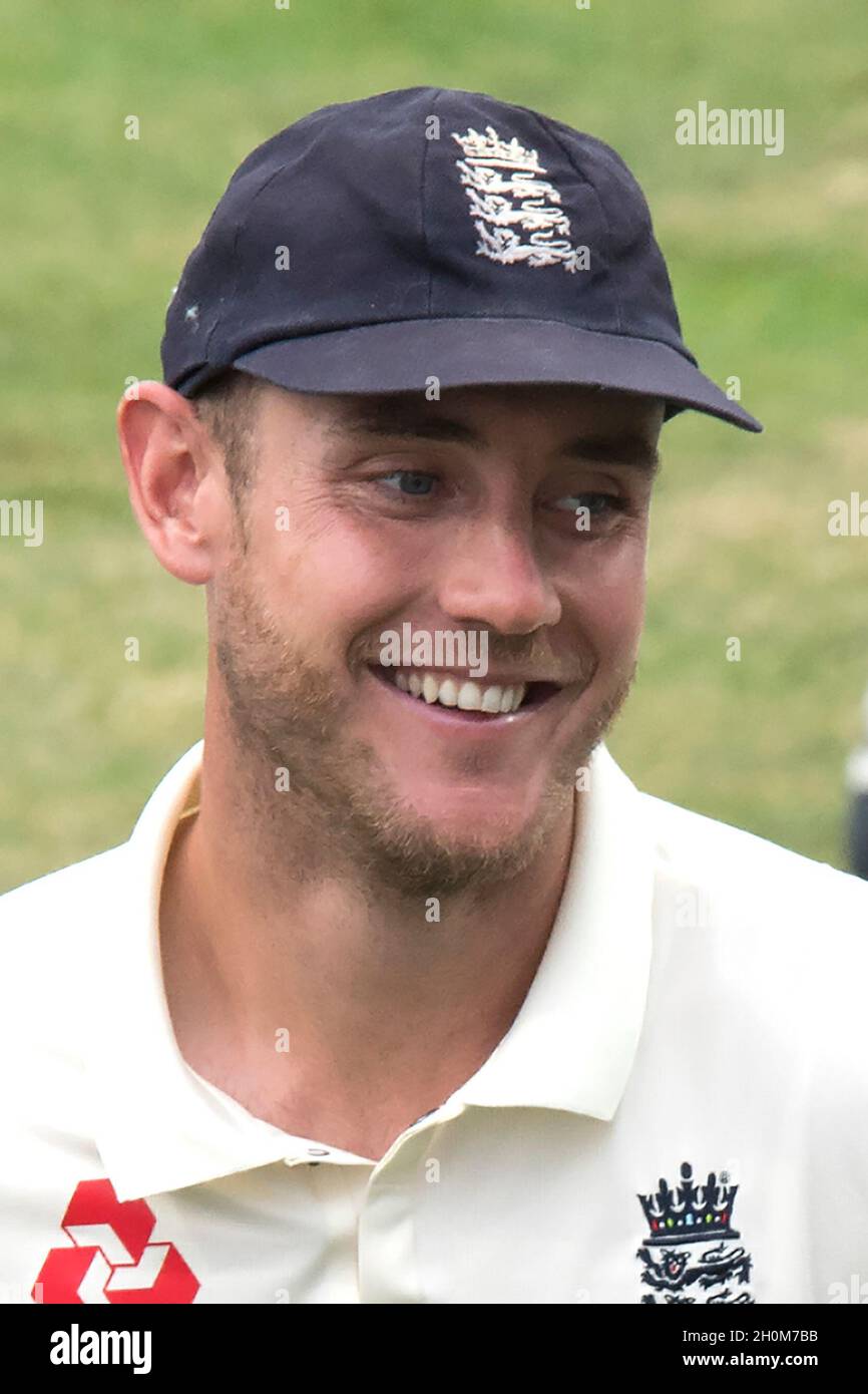 England’s Stuart Broad smiles during the presentation Stock Photo