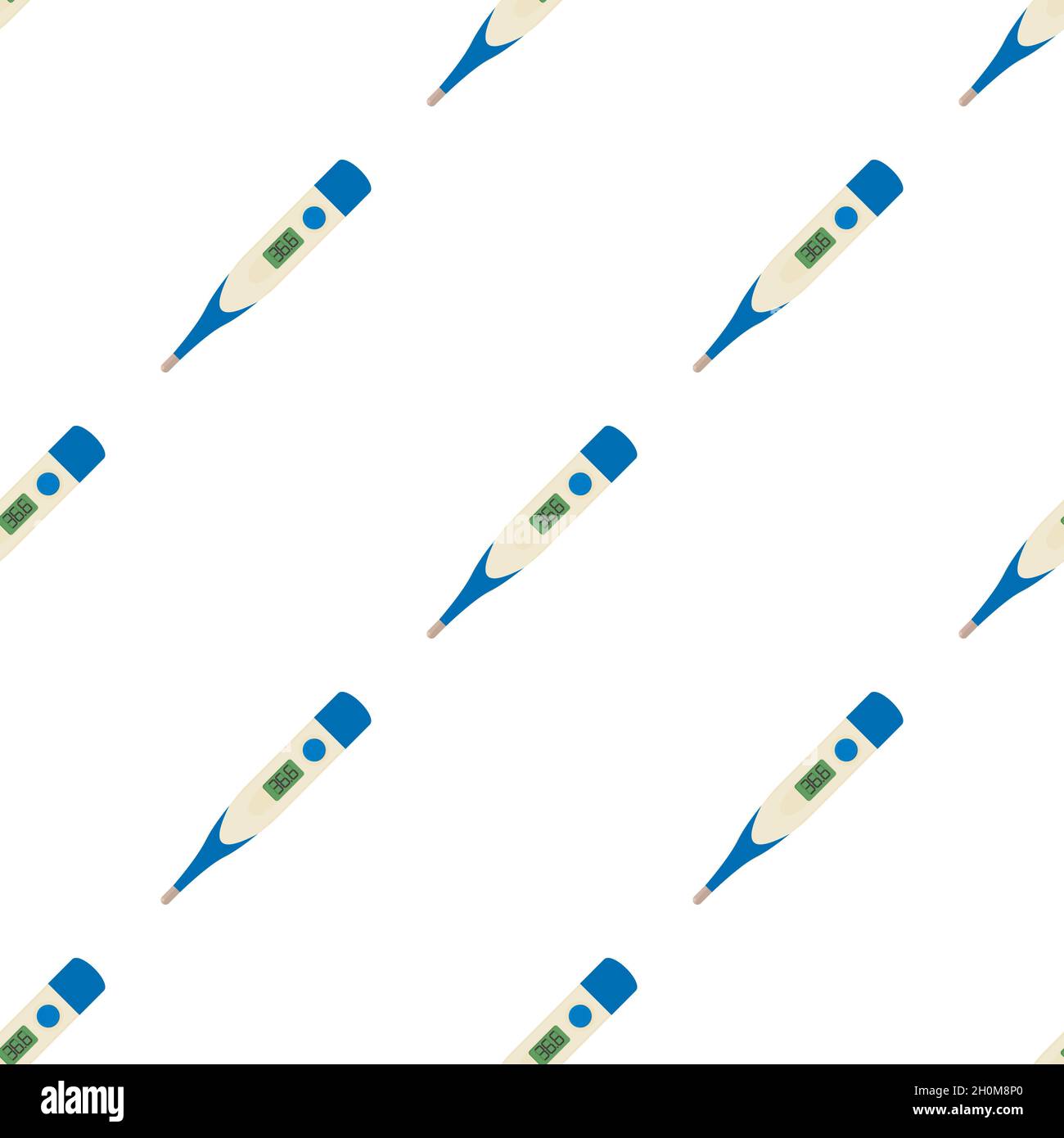 Electronic thermometer pattern seamless background texture repeat wallpaper geometric vector Stock Vector