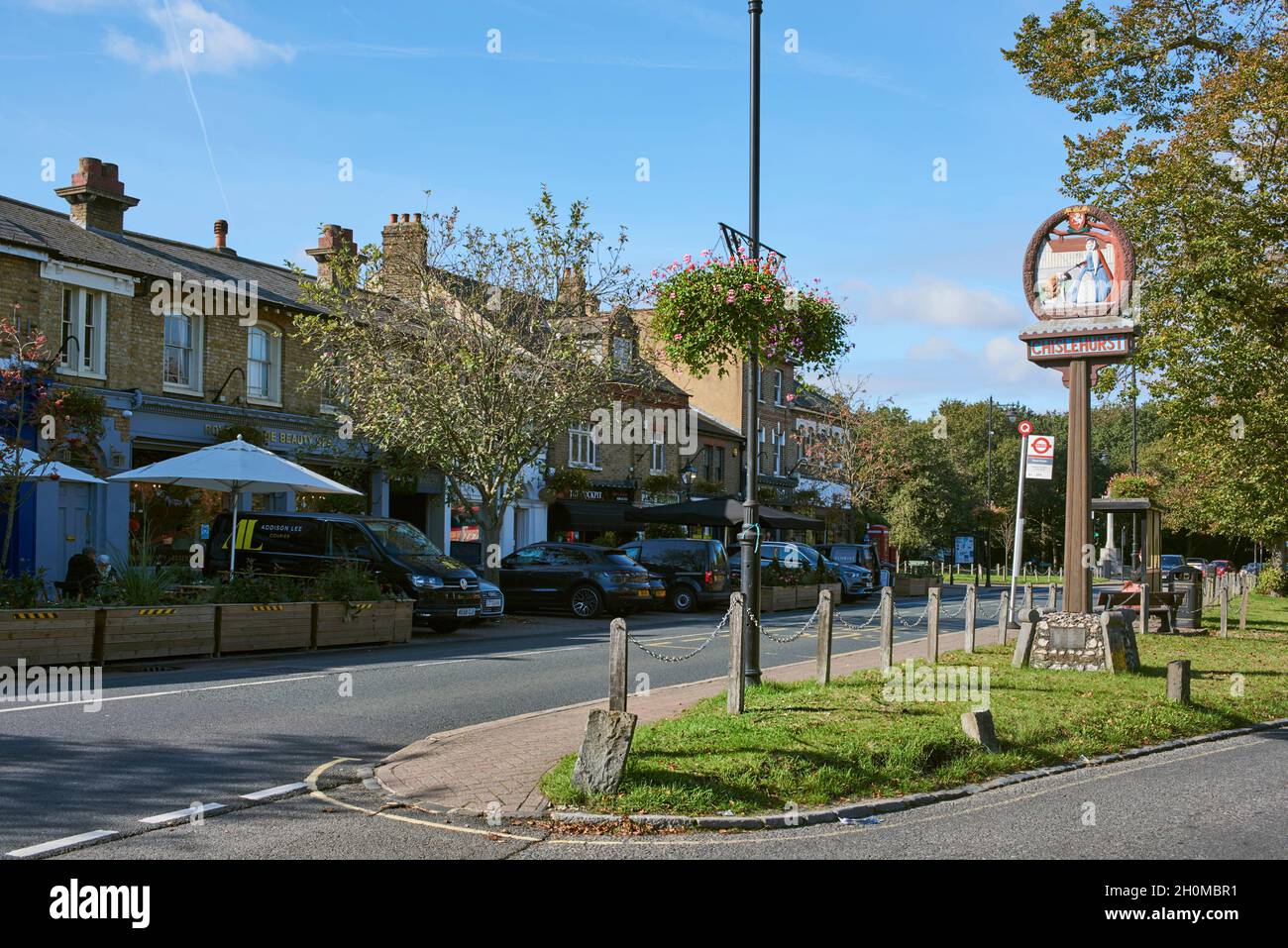 Royal Parade at Chislehurst, Kent, in the Borough of Bromley, South East England Stock Photo