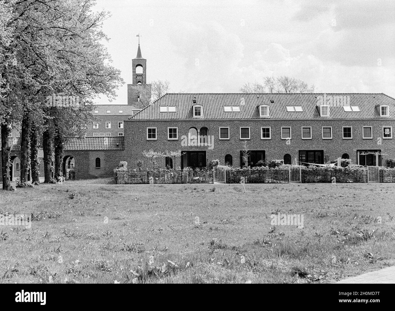 Breda, Netherlands. Fading Memories Series. Estate The Klokkenberg, a former sanatorium build during the 1930's, now being converted into luxurious houses and apartments. Stock Photo
