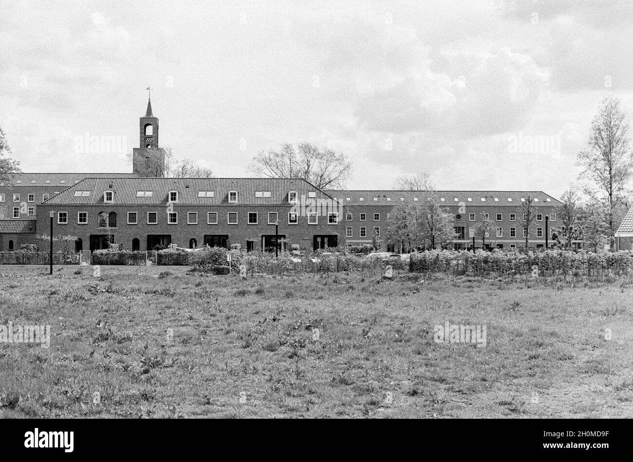 Breda, Netherlands. Fading Memories Series. Estate The Klokkenberg, a former sanatorium build during the 1930's, now being converted into luxurious houses and apartments. Stock Photo