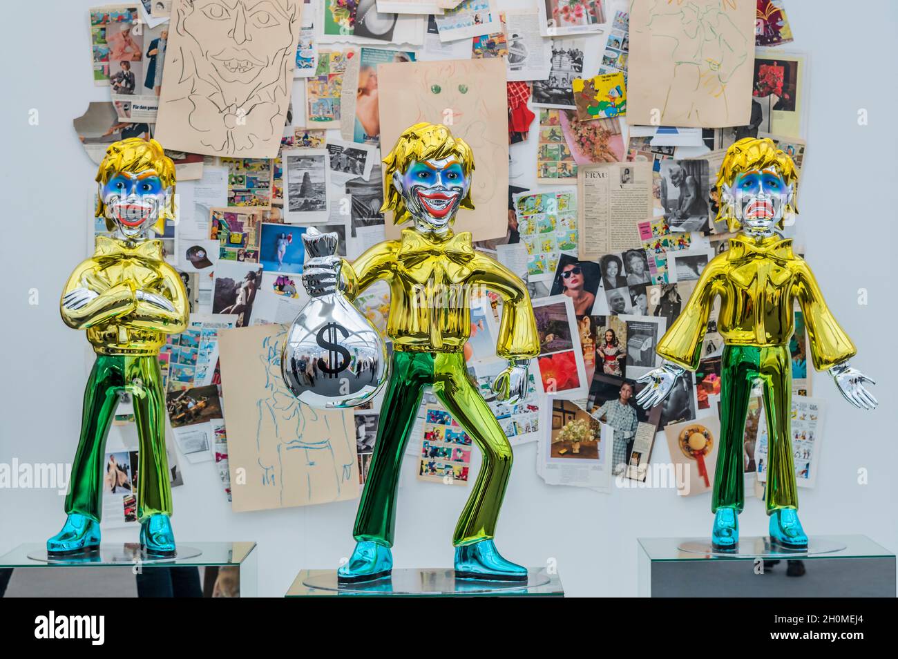 London, UK. 13th Oct, 2021. Esben Weile Kjaer, Fuck Dolls (floating signifier), on Andersons - Frieze Art London 2021, Regents Park, London. The fair is open to the public 14-18 October. Credit: Guy Bell/Alamy Live News Stock Photo