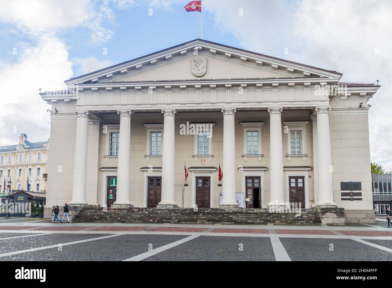 VILNIUS, LITHUANIA - AUGUST 16, 2016 Town hall in Vilnius Lithuania Stock Photo
