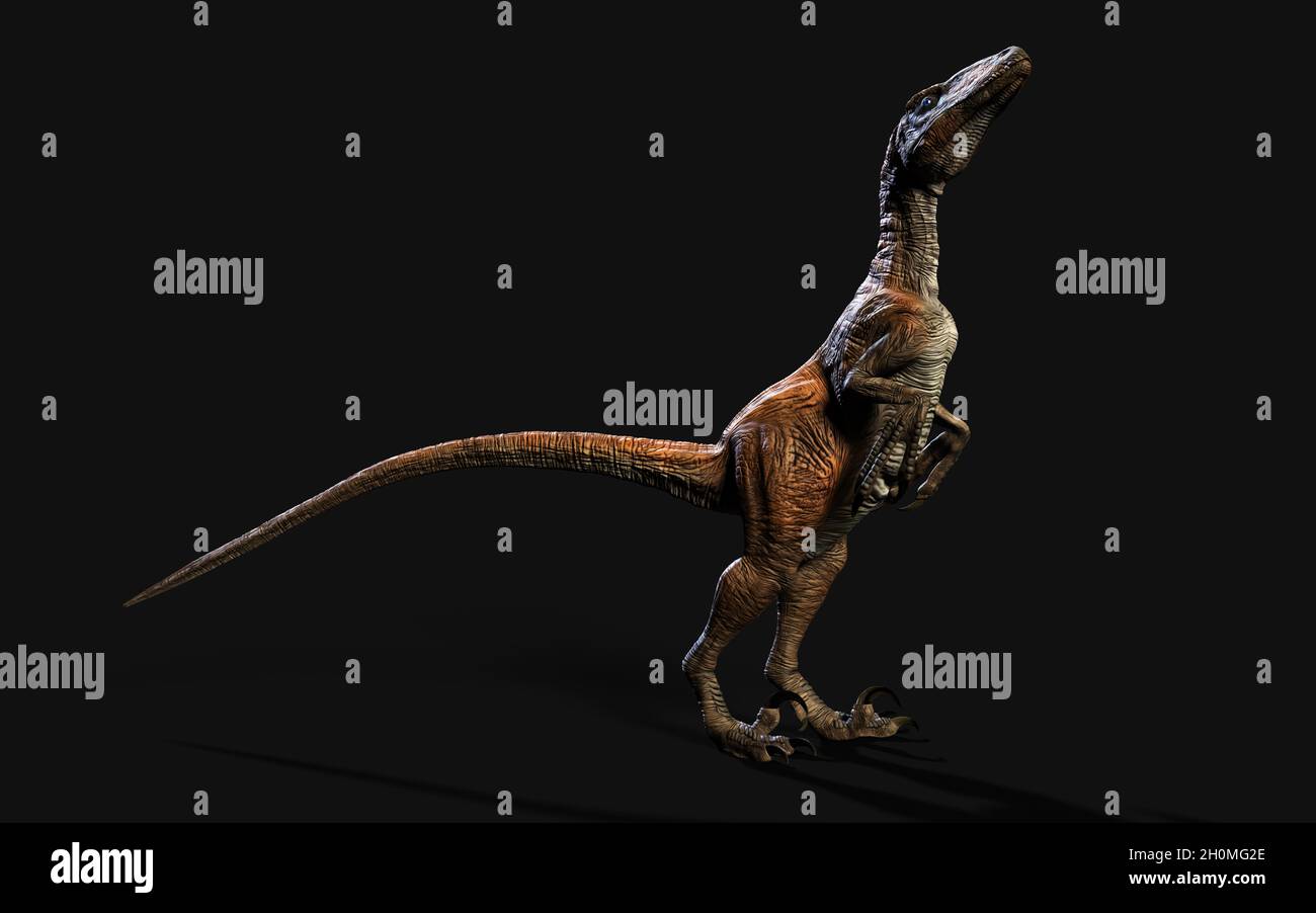 3d Illustration pose of deinonychus antirrhopus the most iconic and ...