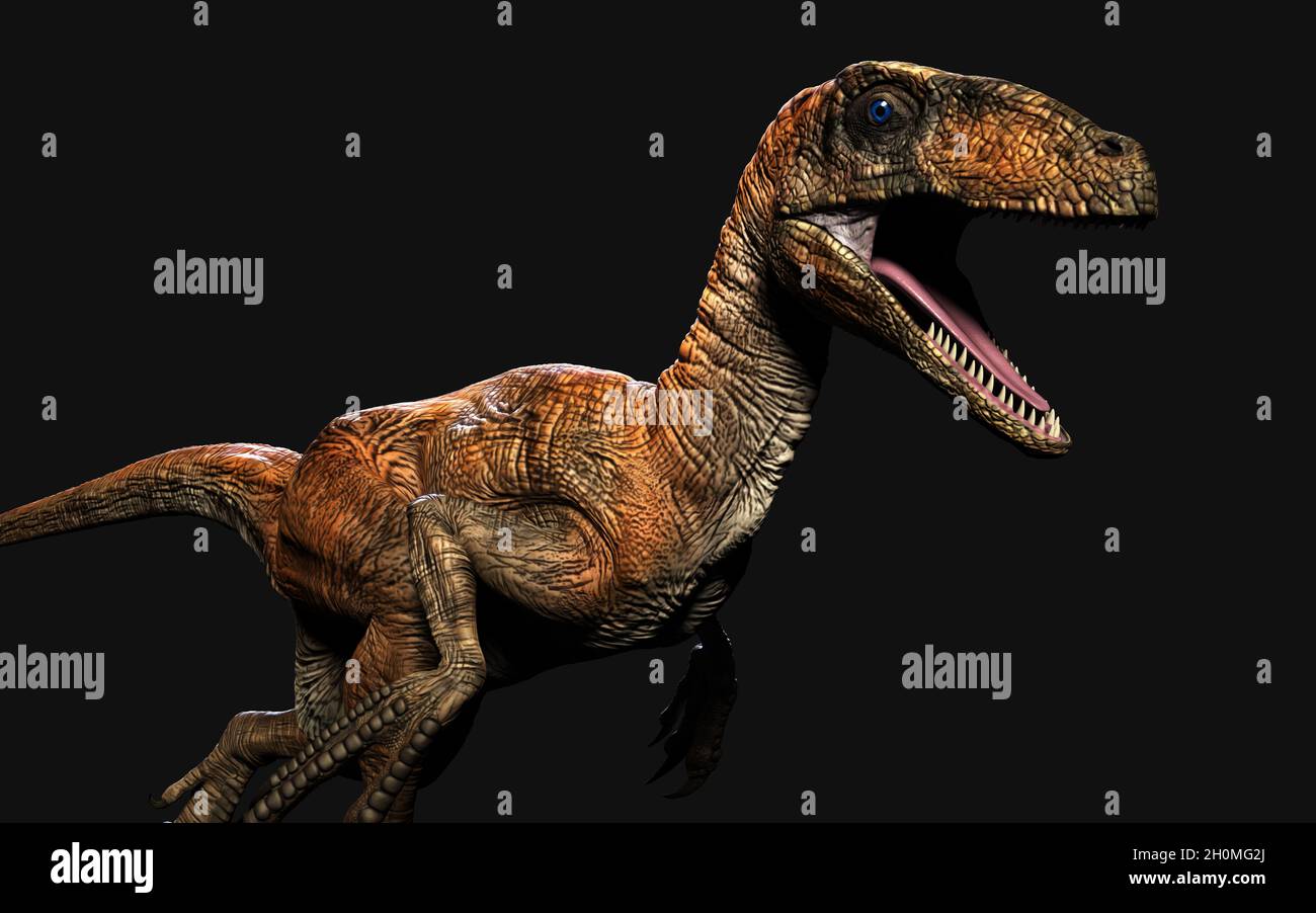 3d Illustration pose of deinonychus antirrhopus the most iconic and ...