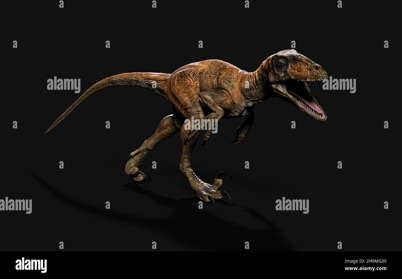 3d Illustration pose of deinonychus antirrhopus the most iconic and ...