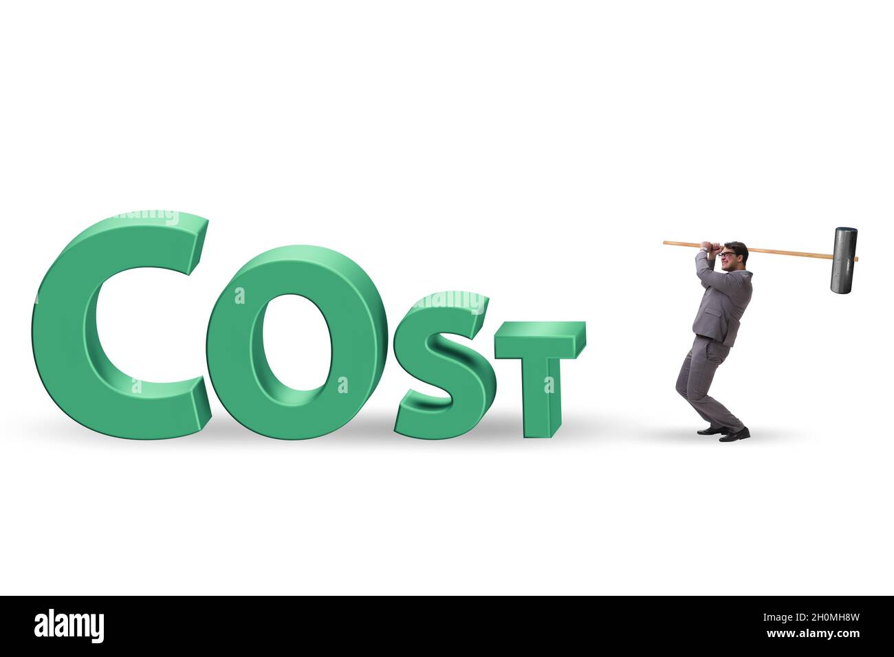 Cost optimisation concept with the falling costs Stock Photo Alamy