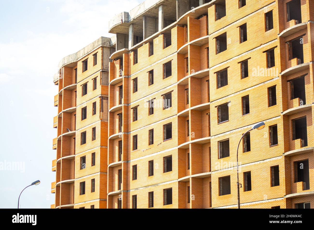 Redacted Building abandoned construction of a multi-storey building, illegal real estate ...