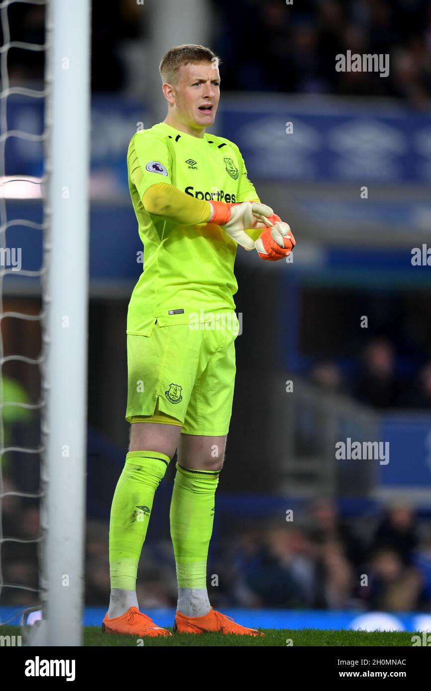 Everton Goalkeeper Jordan Pickford Stock Photo Alamy