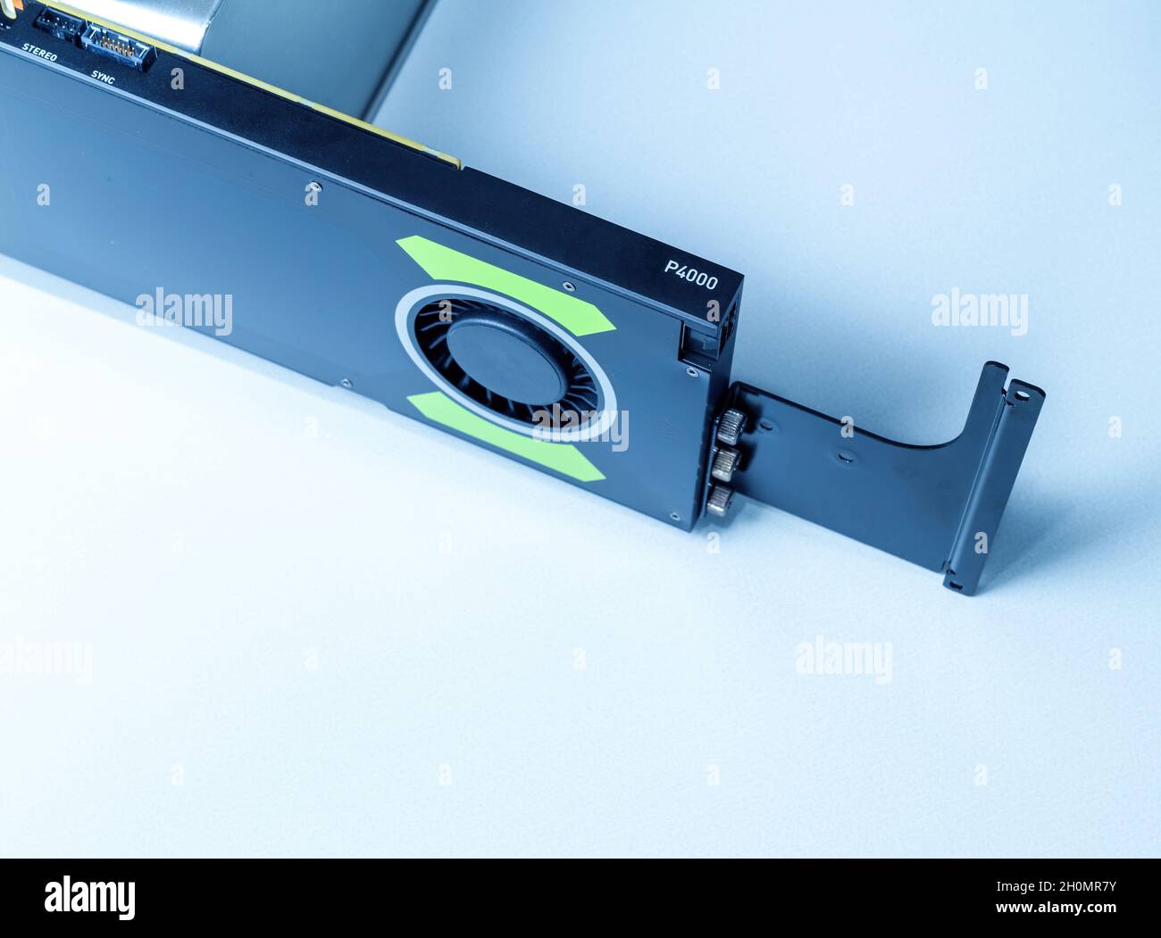 View from above of new Nvidia Quadro P4000 professional GPU video card  Stock Photo - Alamy