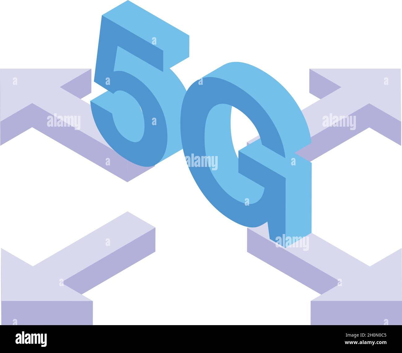 5g network icon isometric vector. Wifi technology. Wireless internet Stock Vector