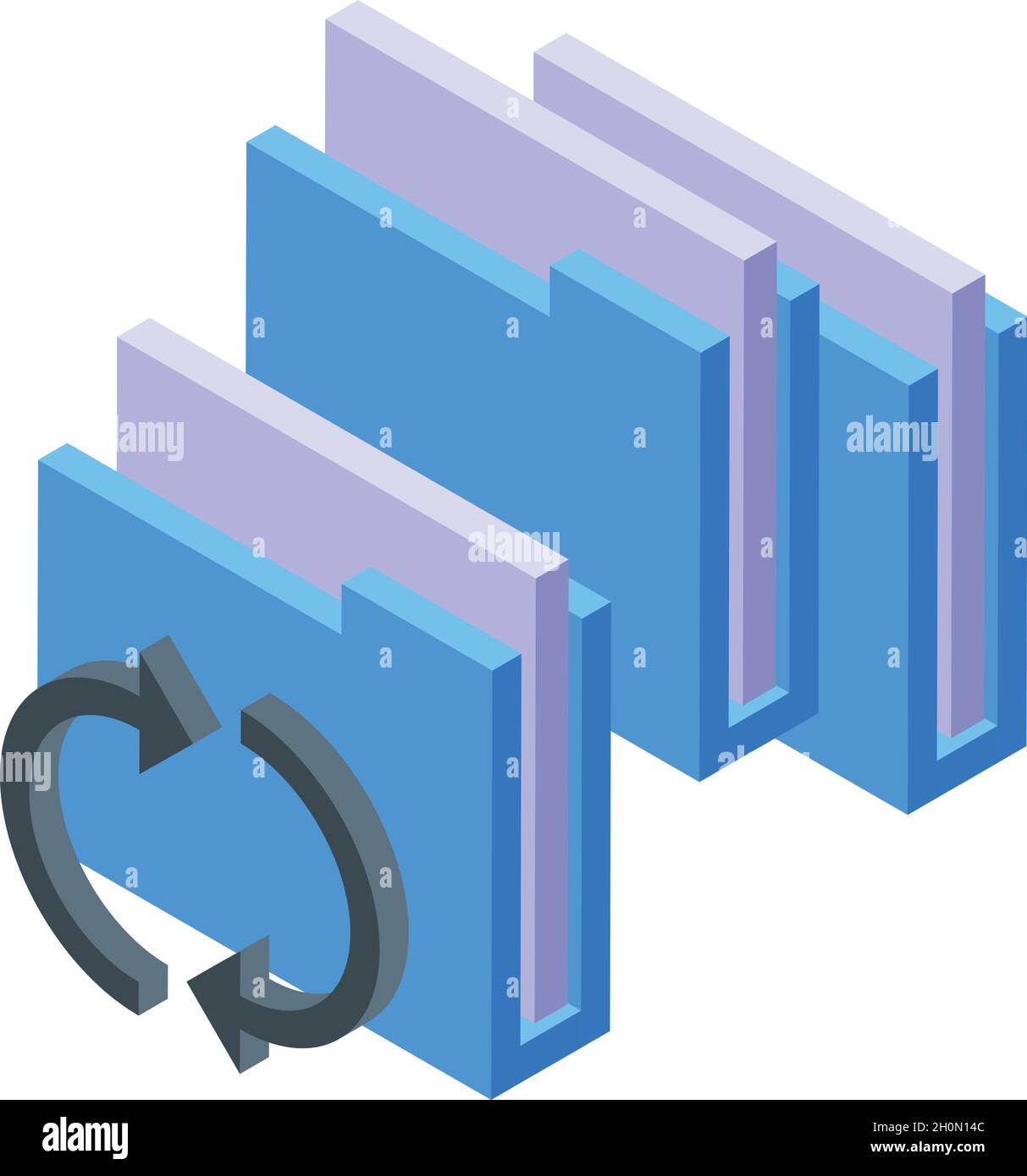Folder data icon isometric vector. File document. Pc computer Stock Vector