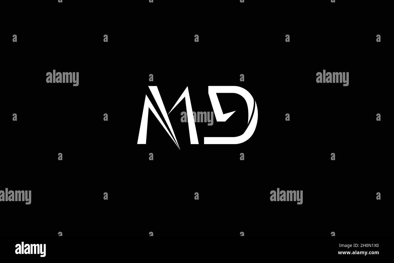 LETTERS MG LOGO DESIGN WITH NEGATIVE SPACE EFFECT FOR ILLUSTRATION USE Stock Vector