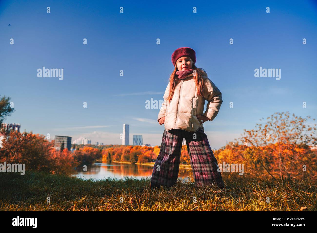 Baby girl in beret hi-res stock photography and images - Alamy