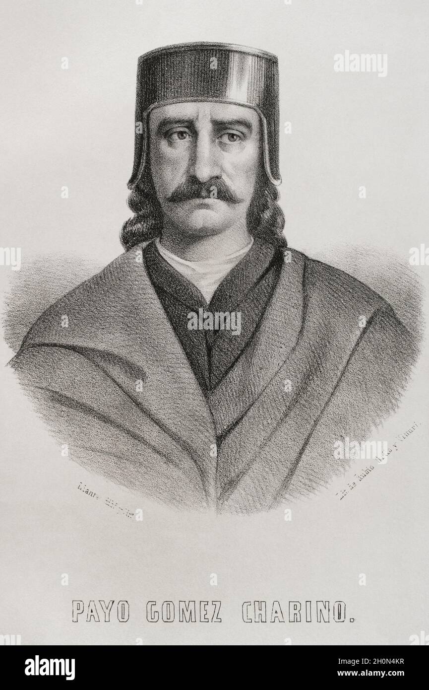 Payo Gomez Charino (ca.1225-1295). Galician poet and nobleman. Major governor (Adelantado Mayor) of the Kingdom of Galicia and troubadour in the Galic Stock Photo