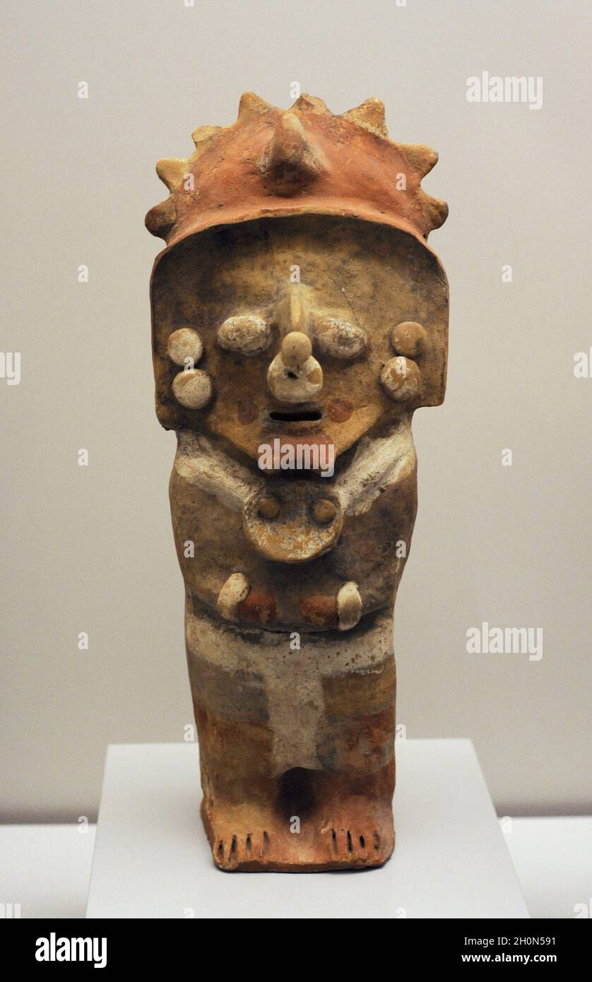 Guangala culture. Ceramic. Anthropomorphic figure. Regional development (500 BC-500 AD). Ecuador. Museum of the Americas. Madrid, Spain. Stock Photo