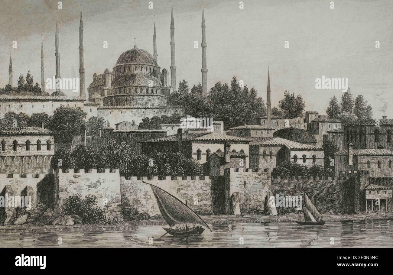 Ottoman Empire. Turkey. Constantinople (today Istanbul). Sultan Ahmed