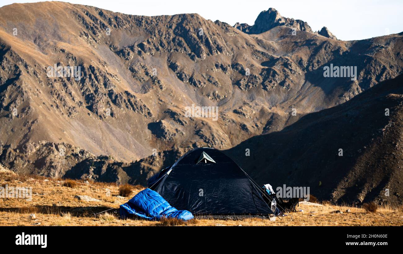 Camping france sunrise tent hi-res stock photography and images - Alamy