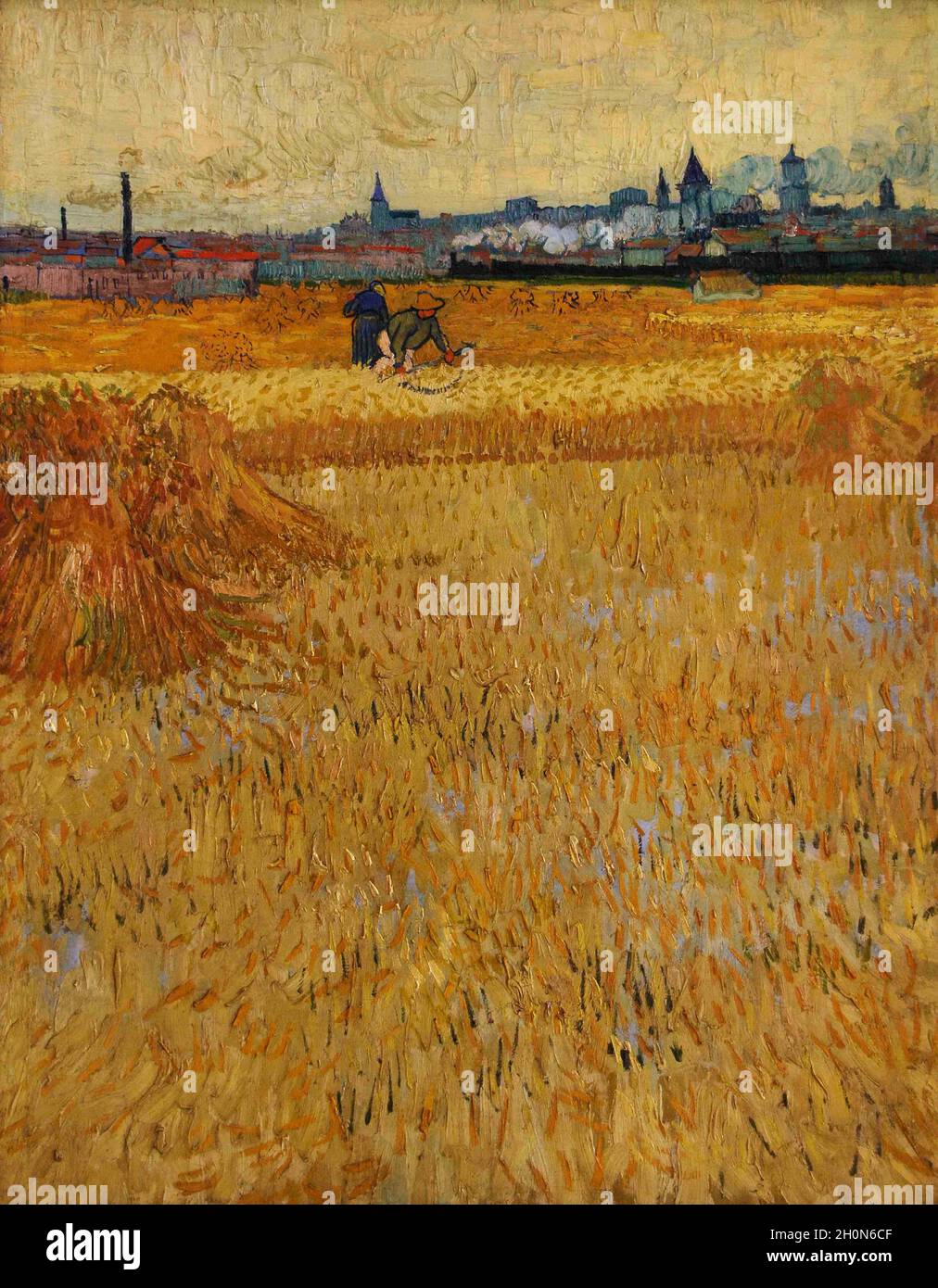 Vincent Van Gogh (1853-1890). Dutch post-impressionist painter. The Harvesters, 1888. Oil on canvas (73 x 54 cm). Rodin Museum. Paris. France. Stock Photo