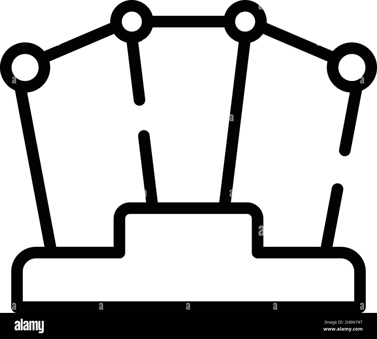 Digital vr platform icon outline vector. Virtual reality. Game tour ...