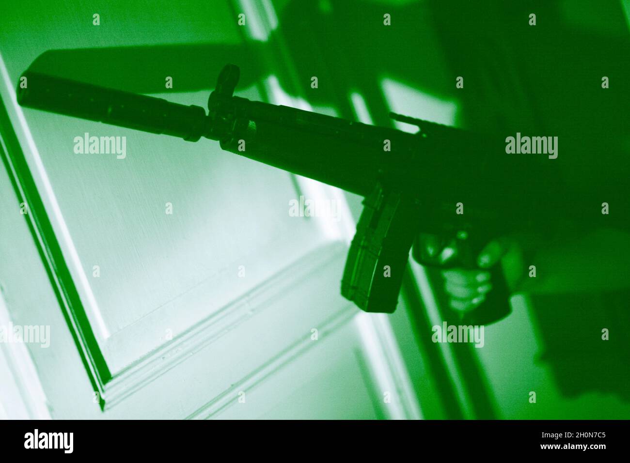Spy thriller book cover design with man holding pistol gun Stock Photo -  Alamy